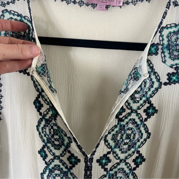 CALYPSO ST. BARTH Velsia Silk Embroidered Tunic Swim Coverup - Picture 8 of 16